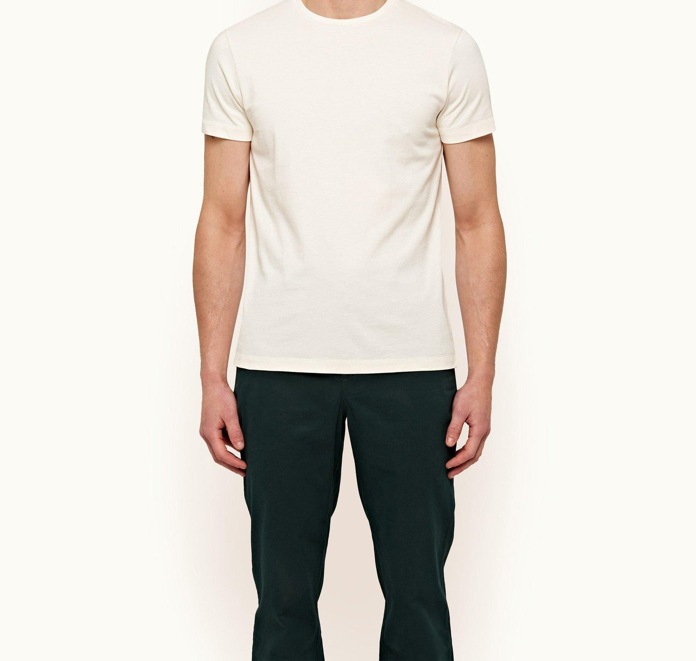 Sammy Tape Stripe Tape Classic Fit Cotton T-Shirt | White Sand
