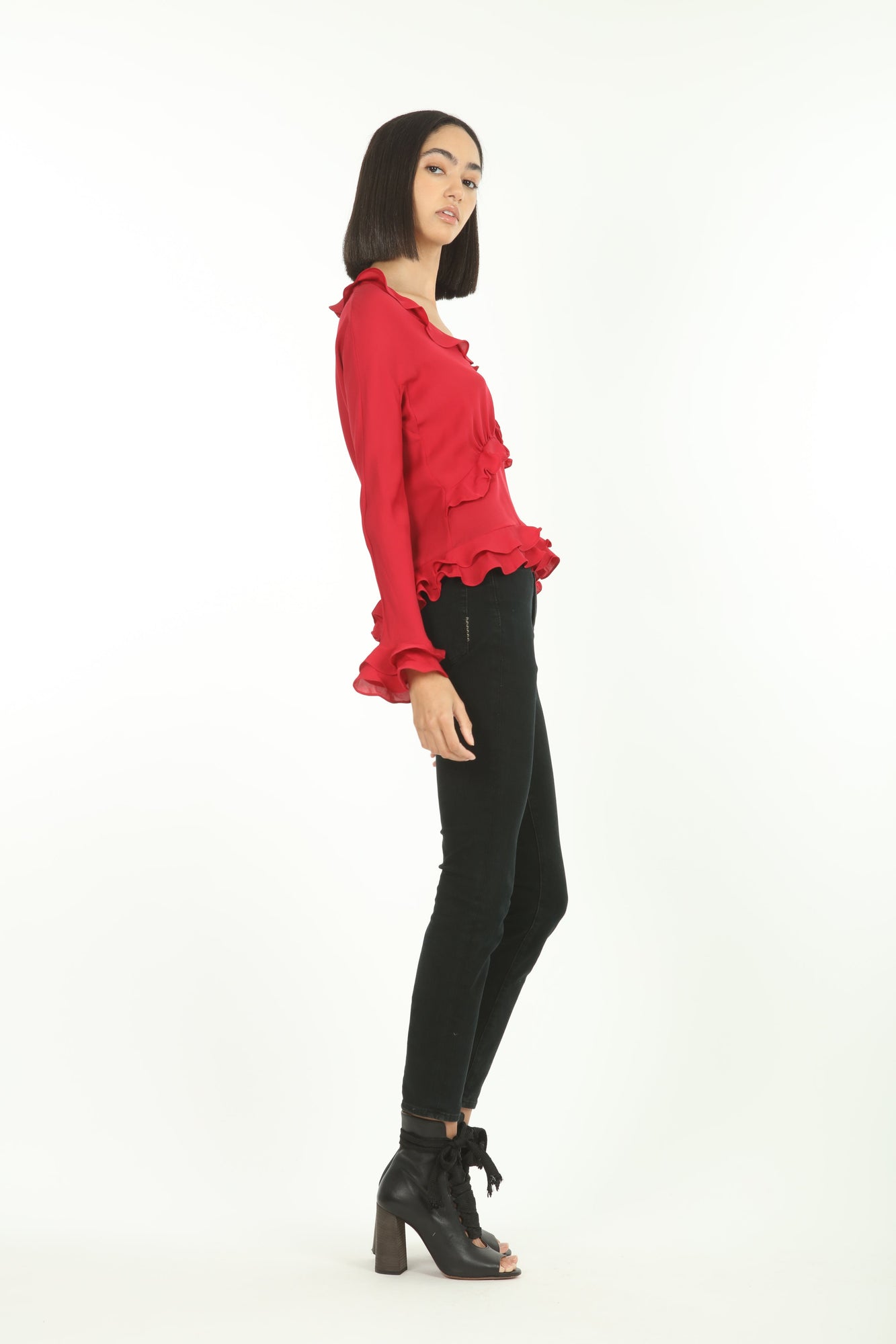 Sander Blouse | Lipstick Red