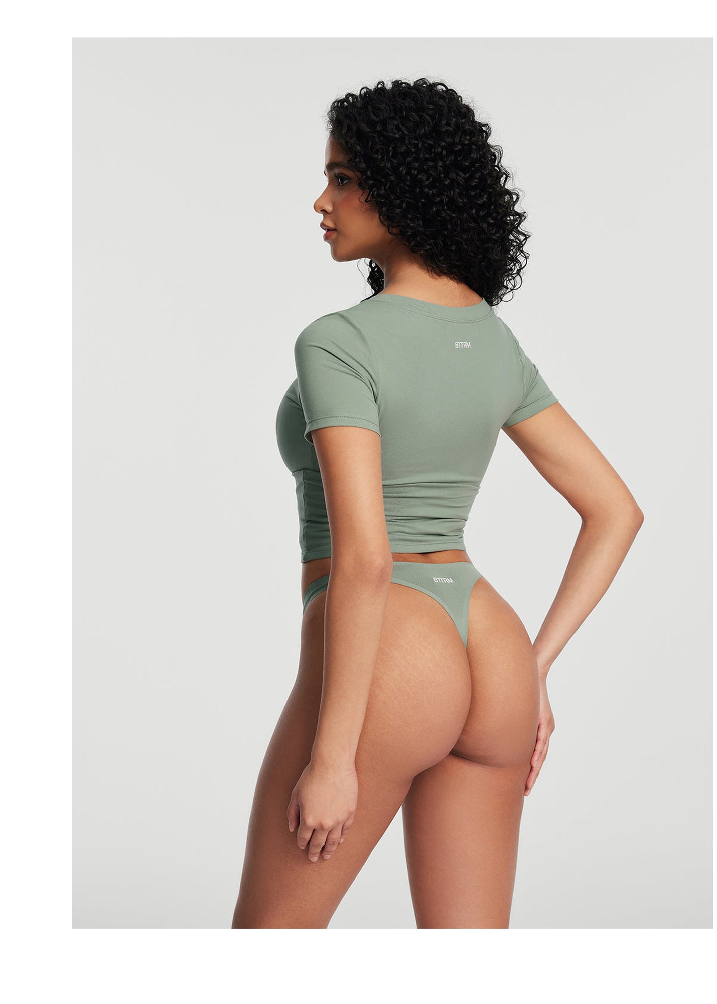 Seamless Thong Panty | Sage Green