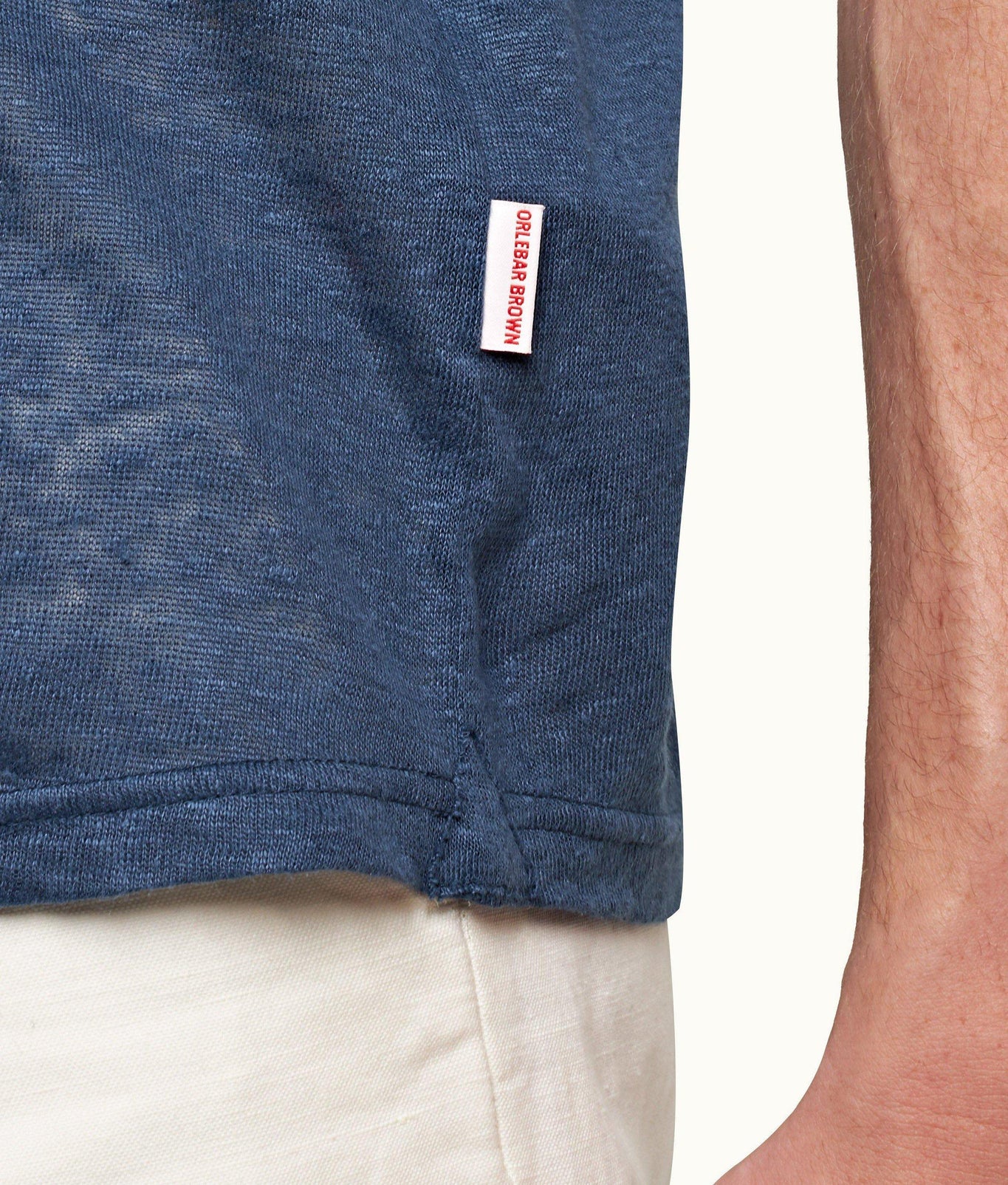 Sebastian Linen Tailored Fit Linen Polo Shirt | Classic Blue