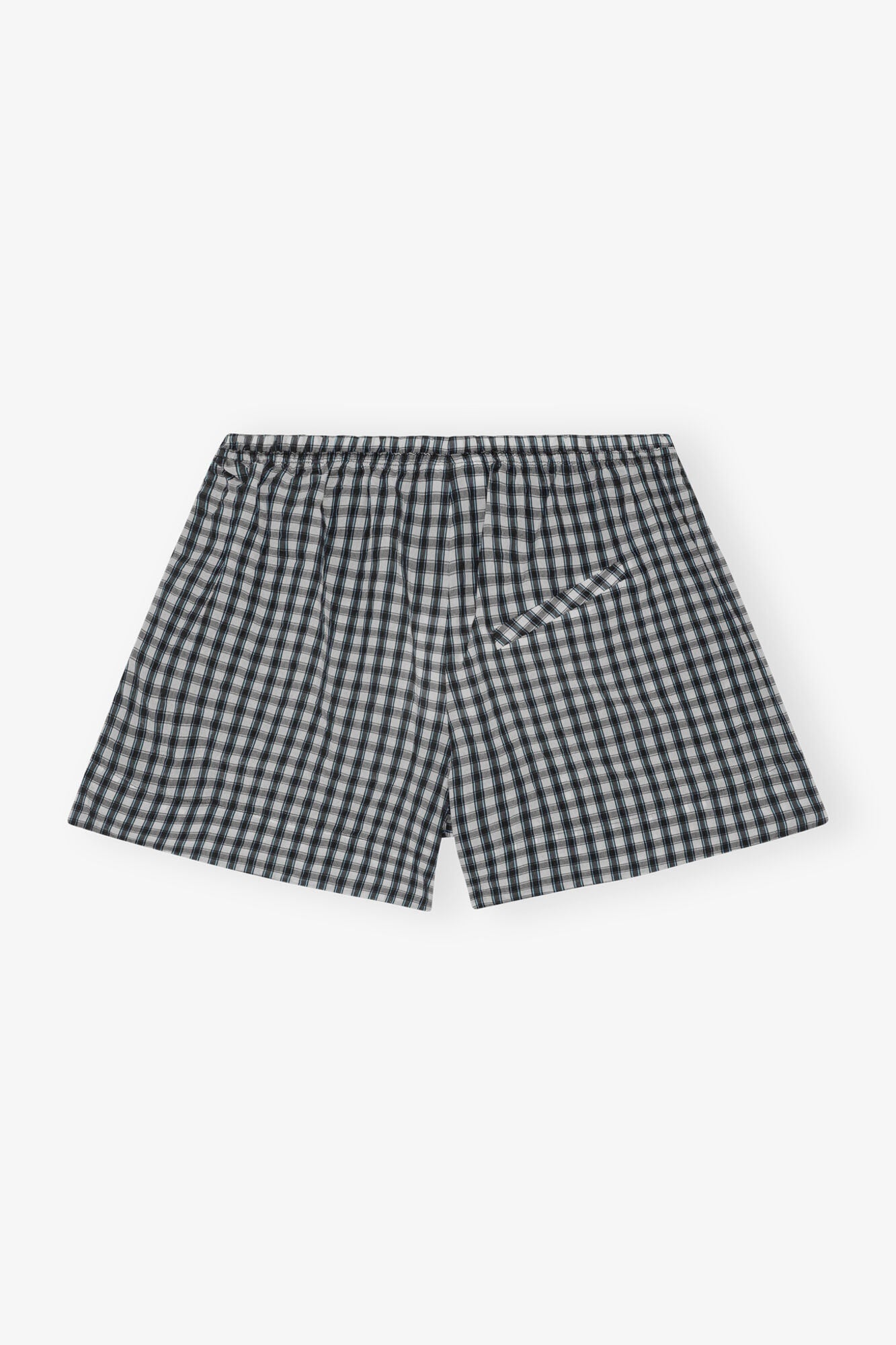 Seersucker Check Elasticated Shorts | Egret