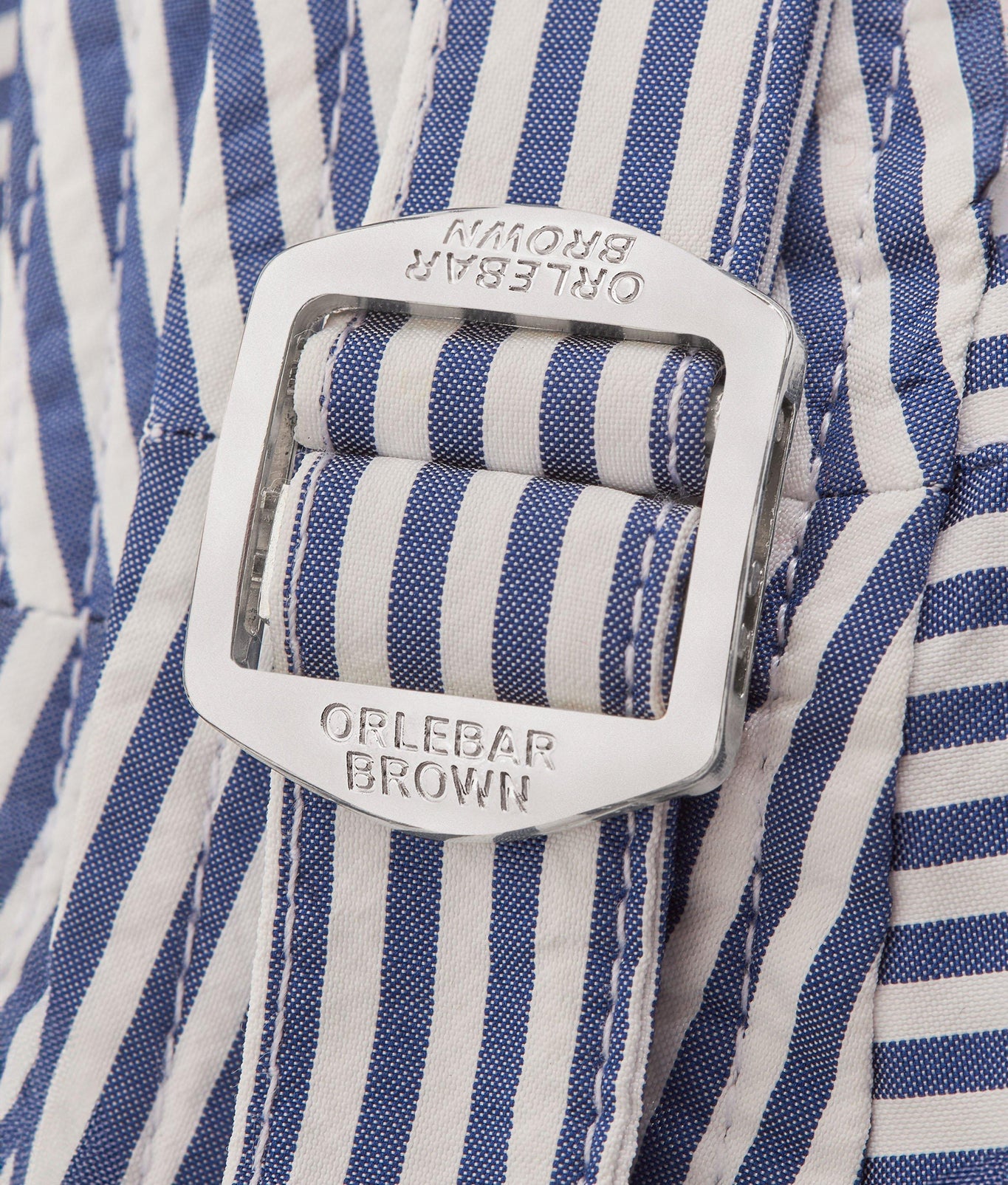 Setter Seersucker Shorter-Length Swim Shorts Woven | Blueberry/White Stripe