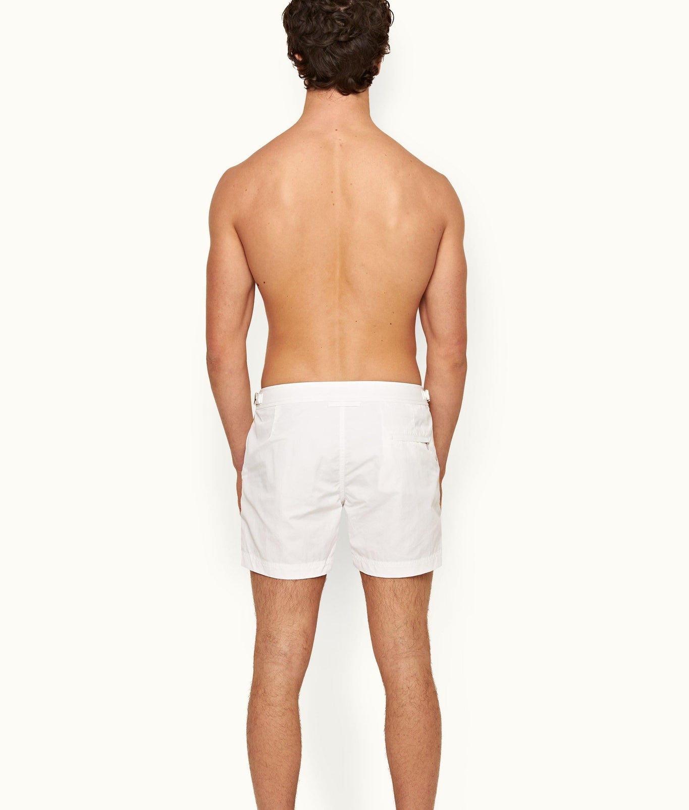 Setter Shorter-Length Concealed O.B Tape Swim Shorts | White