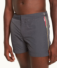 Setter Shorter-Length Concealed Ob Tape Swim Shorts | Piranha Grey