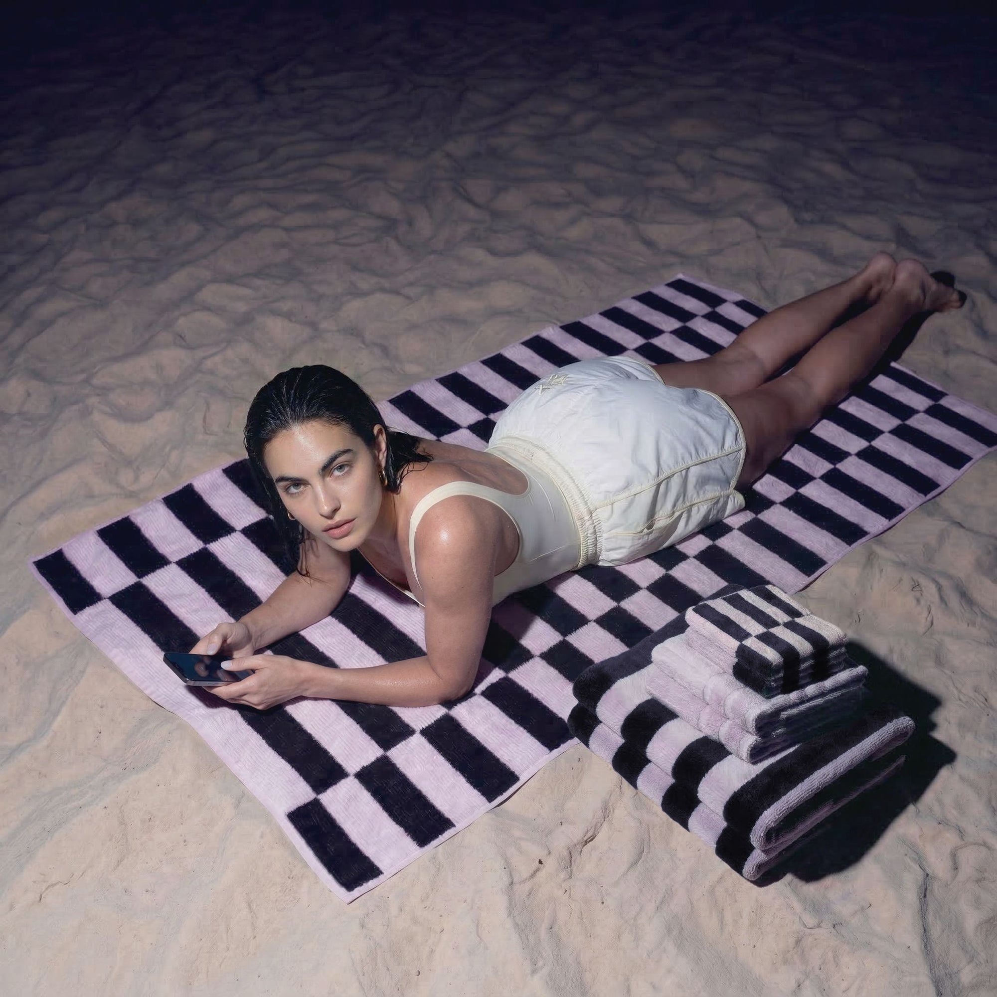 Shadmoor Australian Cotton Towels | Lilac/Charcoal