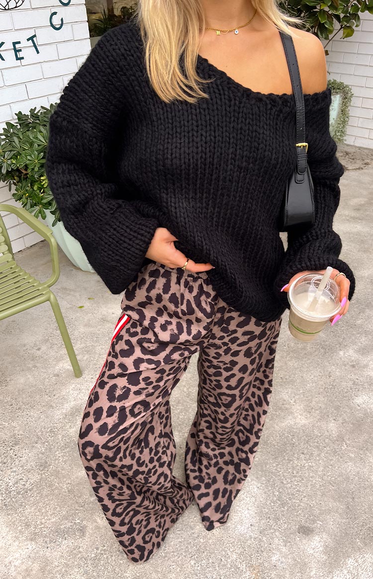 Sharly Pants | Leopard Red Racer Stripe
