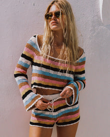 Lost Tides Top | Maldives Stripe