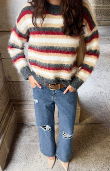 Sicily Stripe Oversized Sweater | Multi