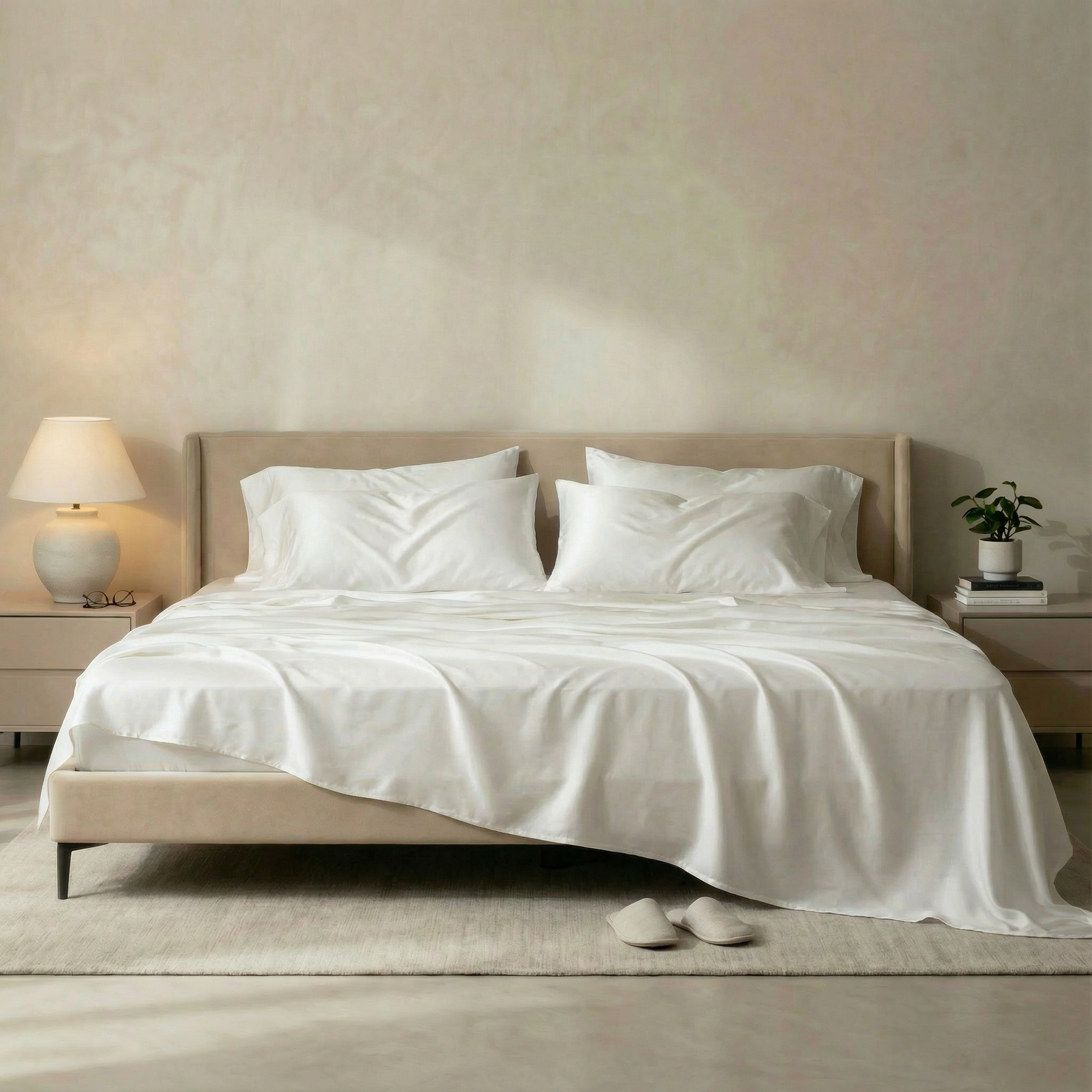 Signature Bamboo Sheet Set, King | Cloud White