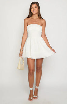 Sinai Strapless Mini Dress | White