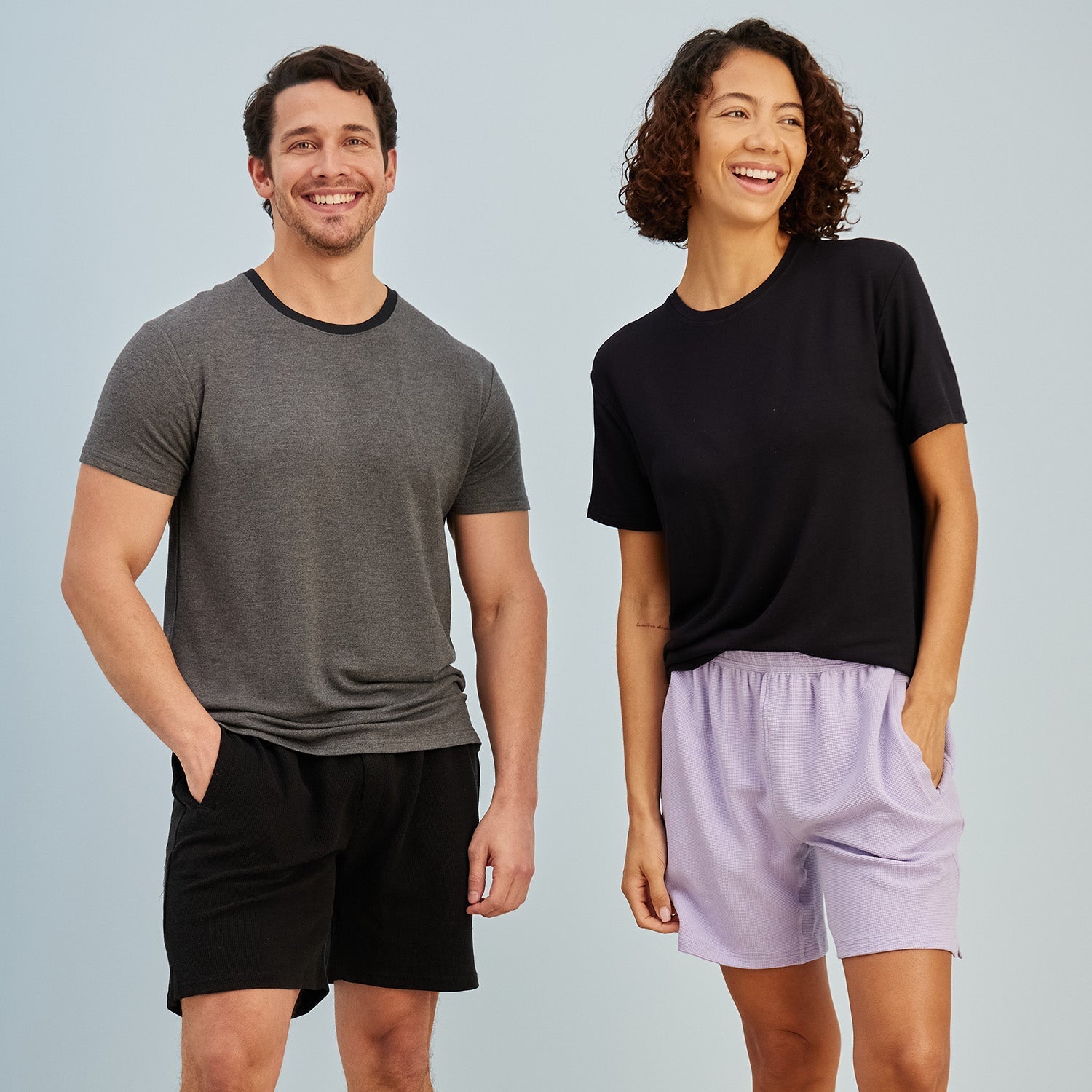 Modal Waffle Spa Short | Black