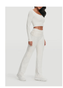 Soft Seamless Lounge Pants | White