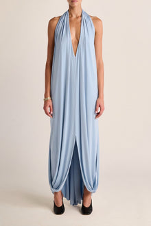 Solina Halter Dress | Sky