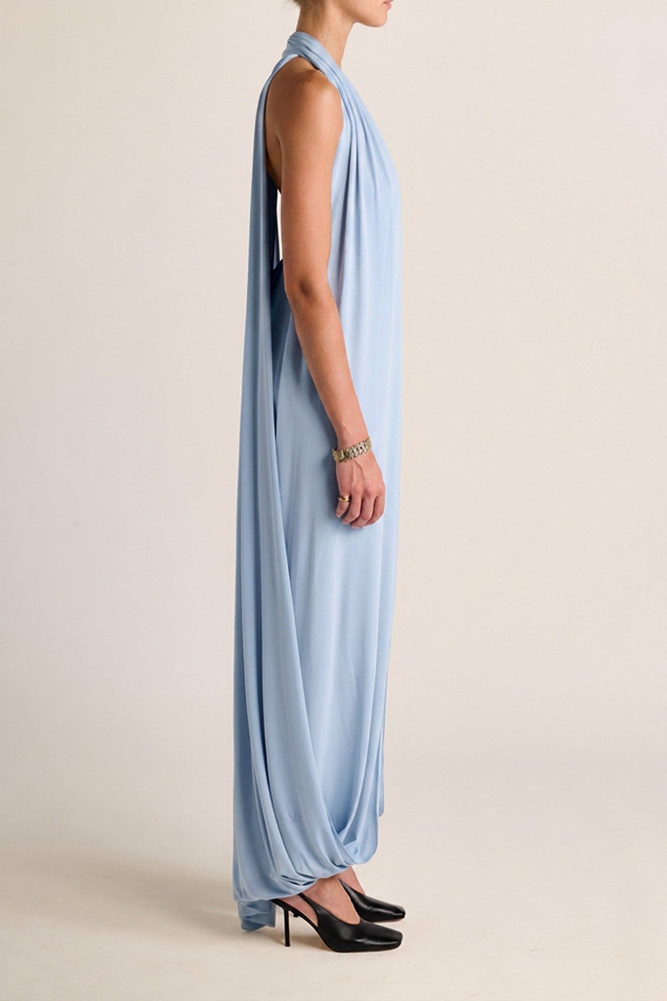 Solina Halter Dress | Sky