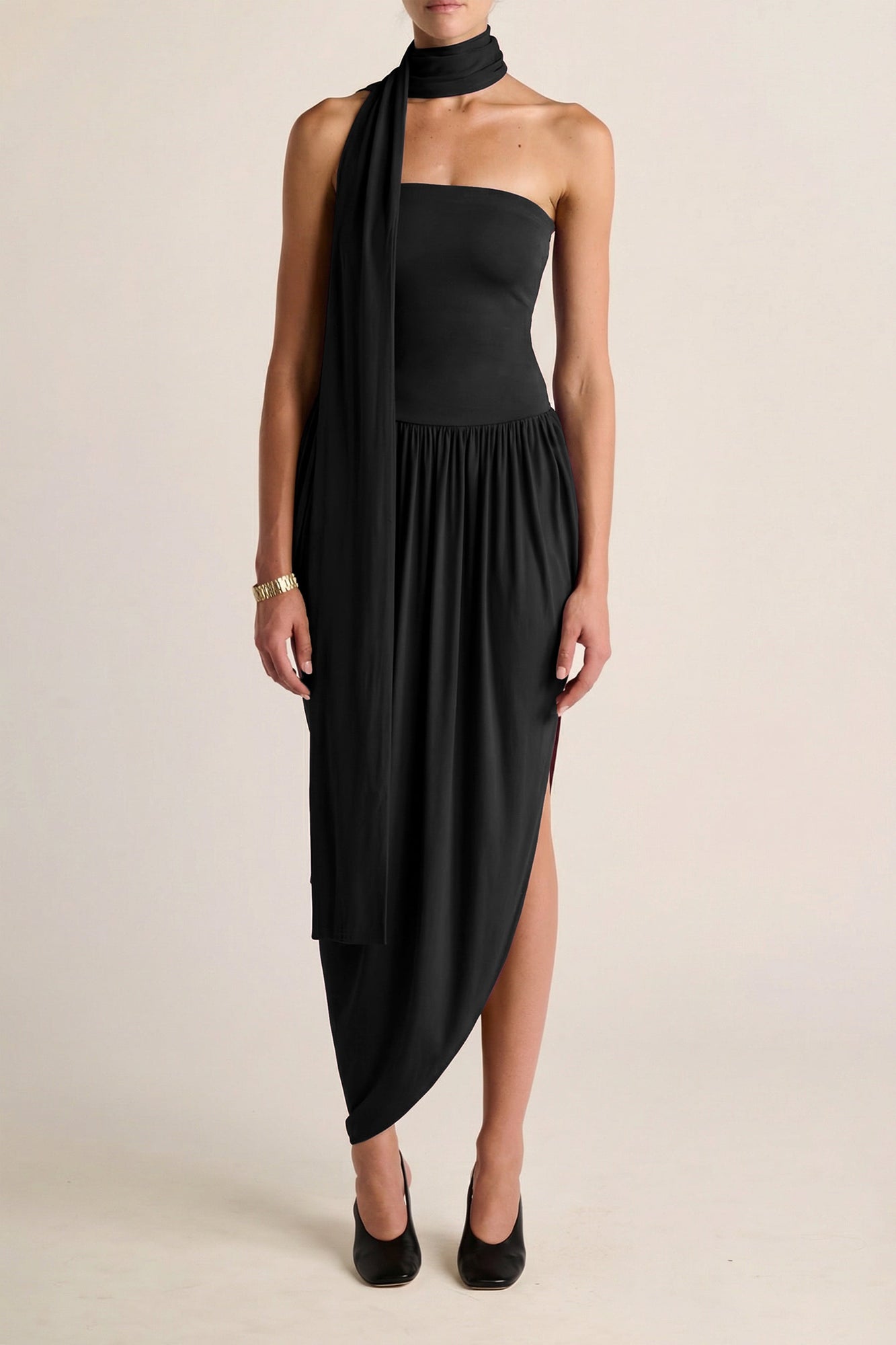 Solina Strapless Dress | Black