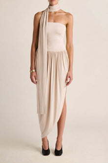 Solina Strapless Dress | Oyster