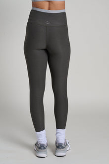 Beyond Yoga | Spacedye Outlines High Waisted Midi Legging | Dusty Forest Heather