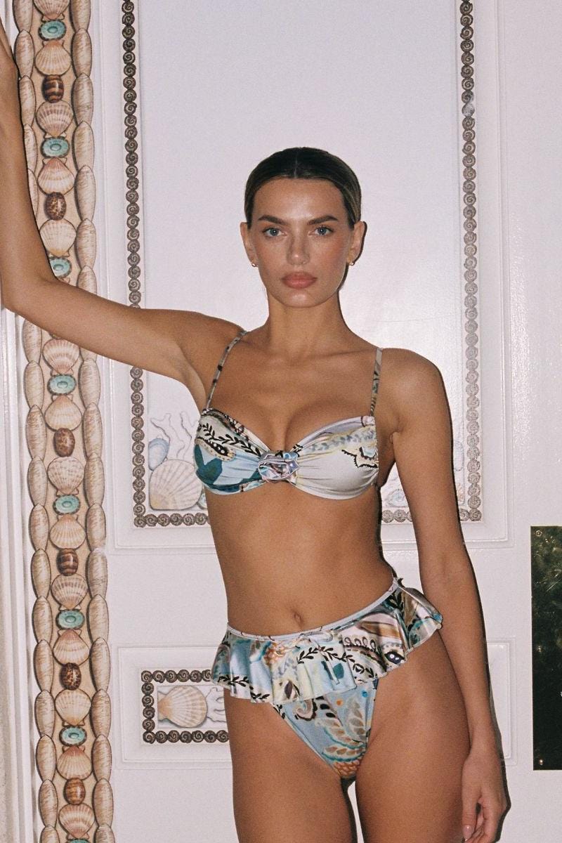 St Tamarindo Ruffle Bikini Bottom | St. Barths Floral