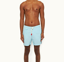 Standard Piping Drawcord Mid-Length Swim Shorts | Clear Sky