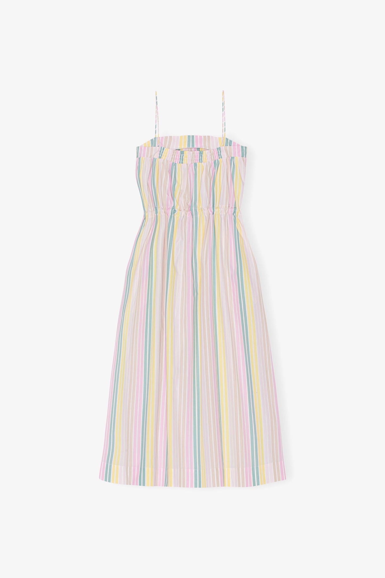 Stripe Cotton Maxi Strap Dress | Multicolour