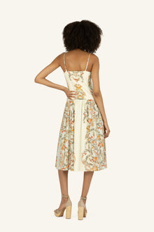 Suzy Dress | Natural Floral Road Print