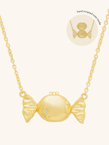 Sweetest Thing Locket Necklace | 5A Grade Cubic Zirconia | 14K Gold Plated Brass