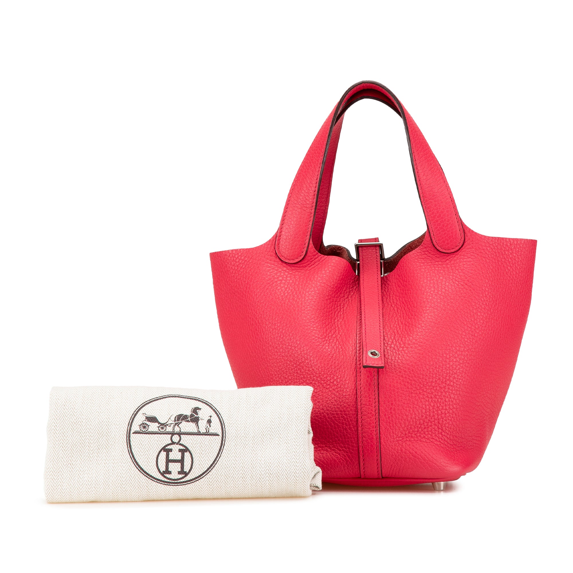 Hermes | Pre-Owned Clemence Picotin Lock 18 | Pink/Hot Pink