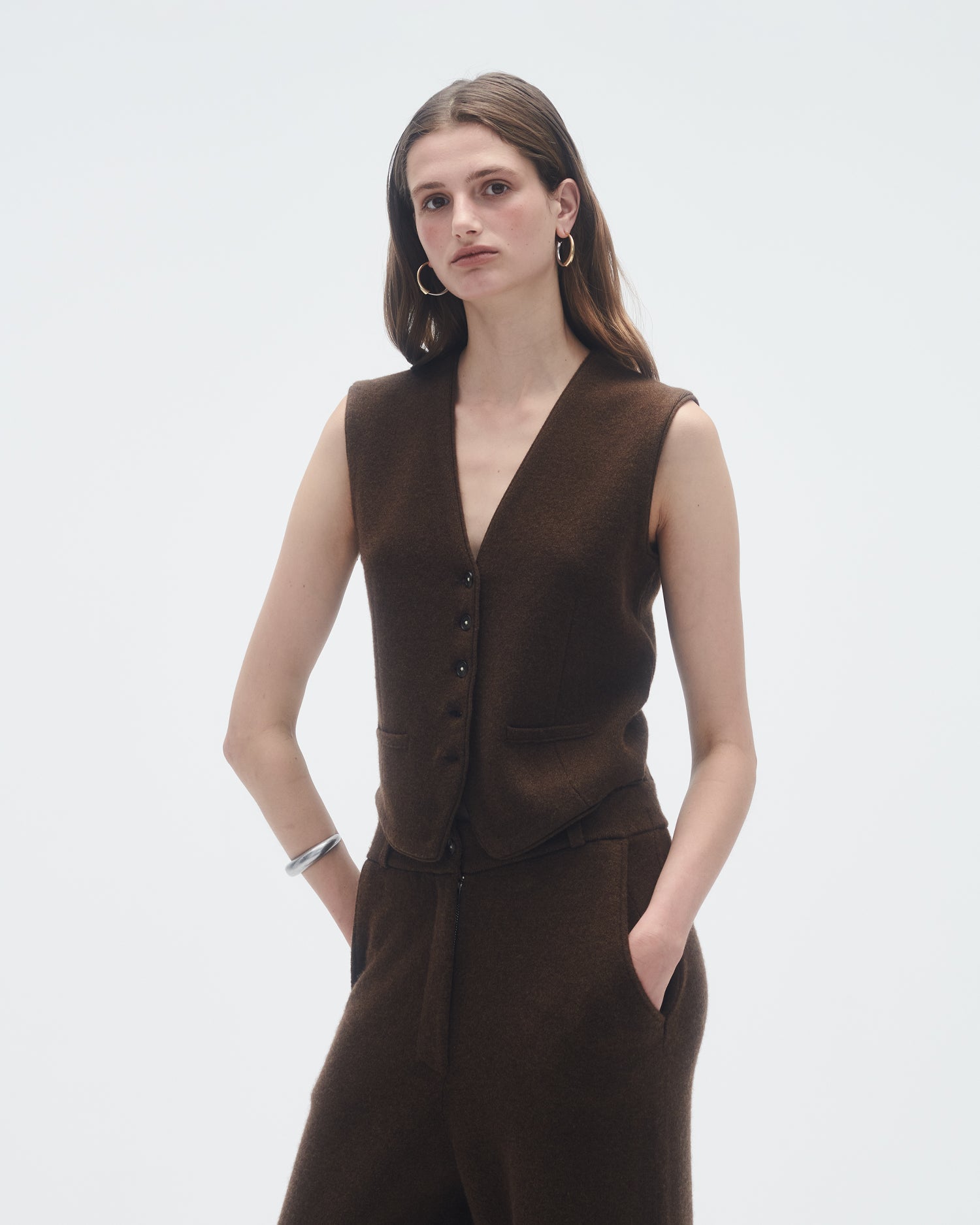 Womens | Tailored Vest | Chestnut