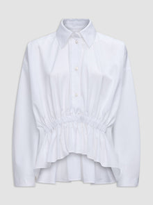 Tarquina Gathered Top | White