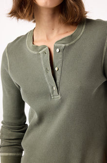 AMO Denim | Thermal Henley in Tea Leaf