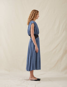 Womens | The Soft Gathered Dress | Chambray