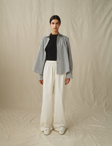 Womens | The Slouch Pants in Cotton Poplin | Cream