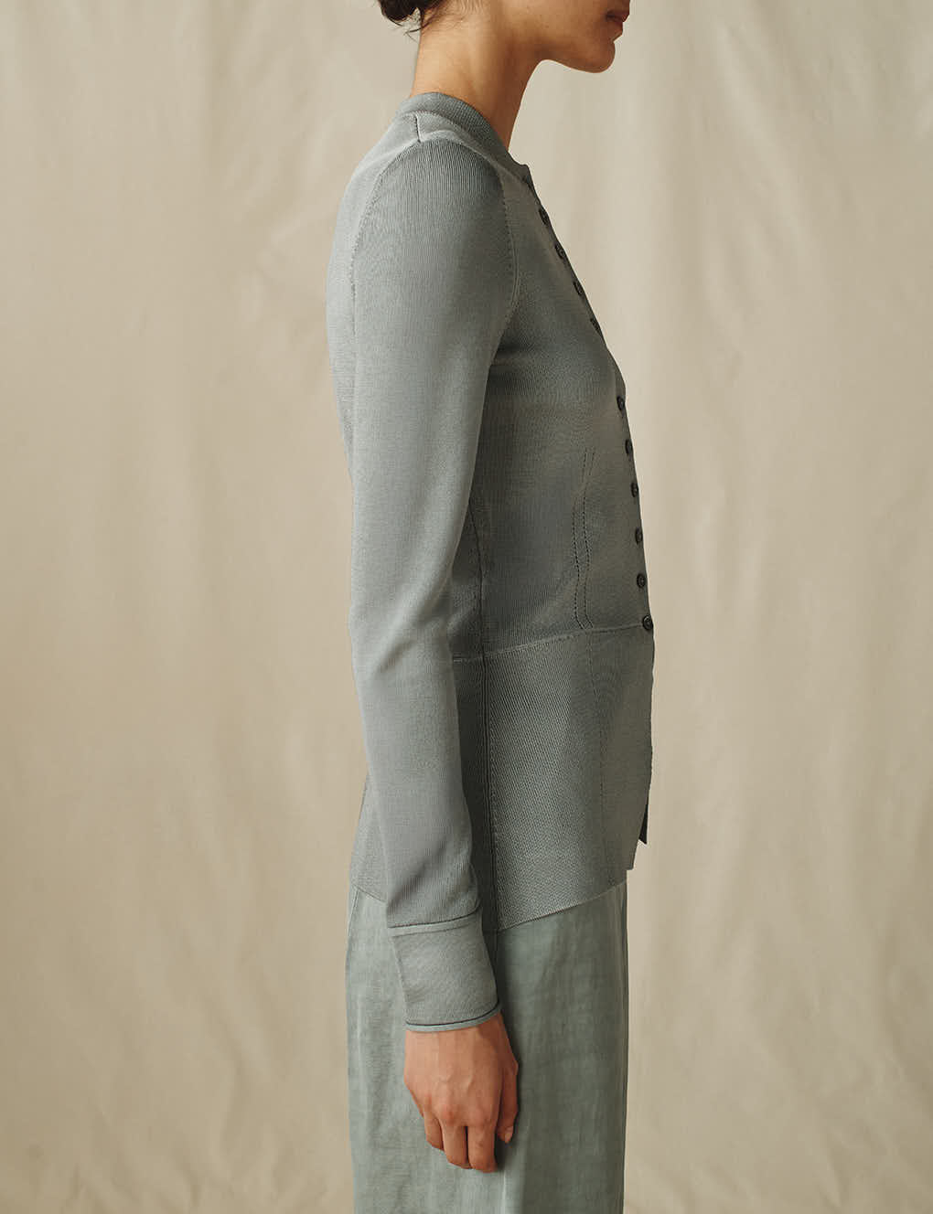 Womens | The Sculpted Cardigan | Steel