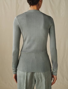 Womens | The Sculpted Cardigan | Steel