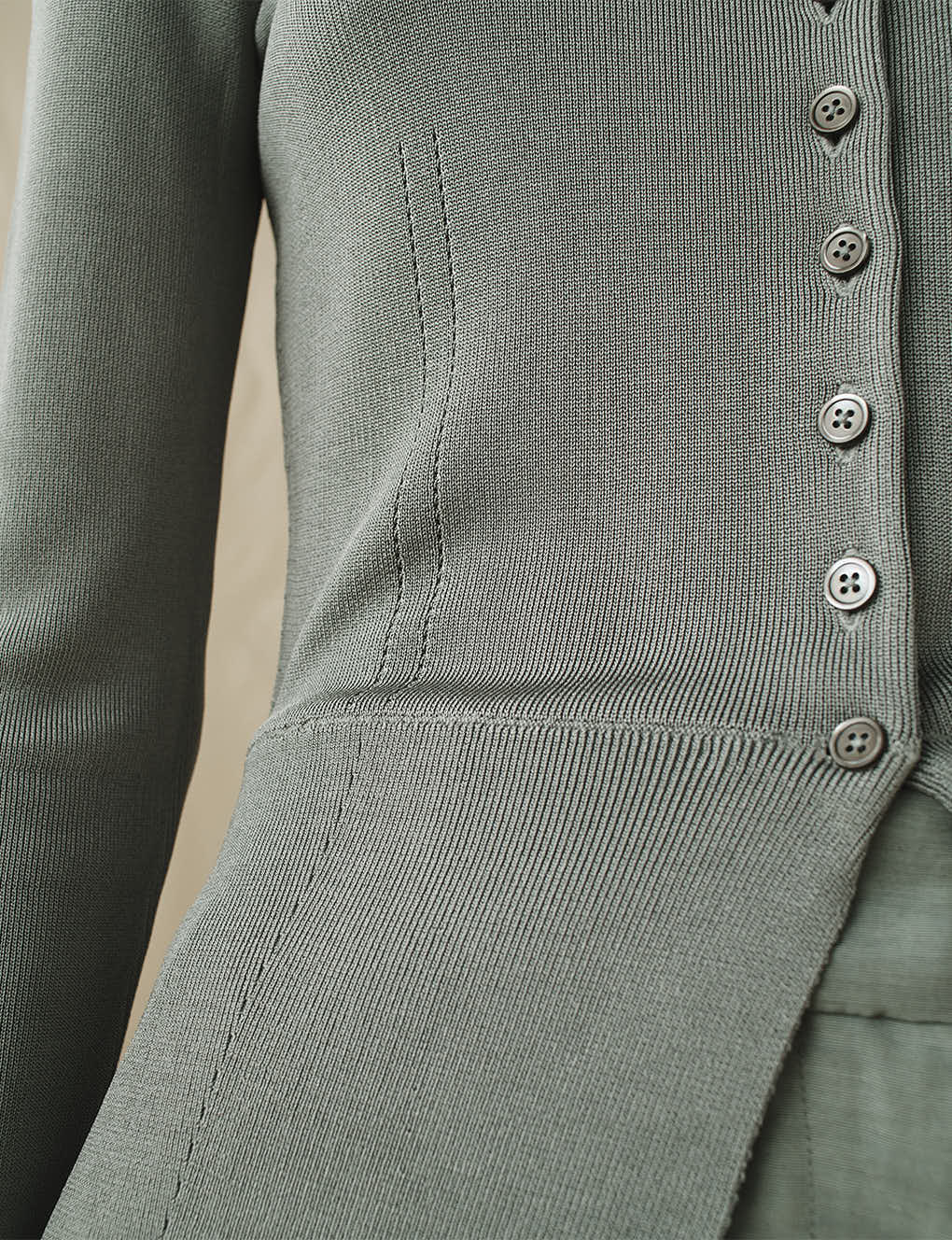 Womens | The Sculpted Cardigan | Steel