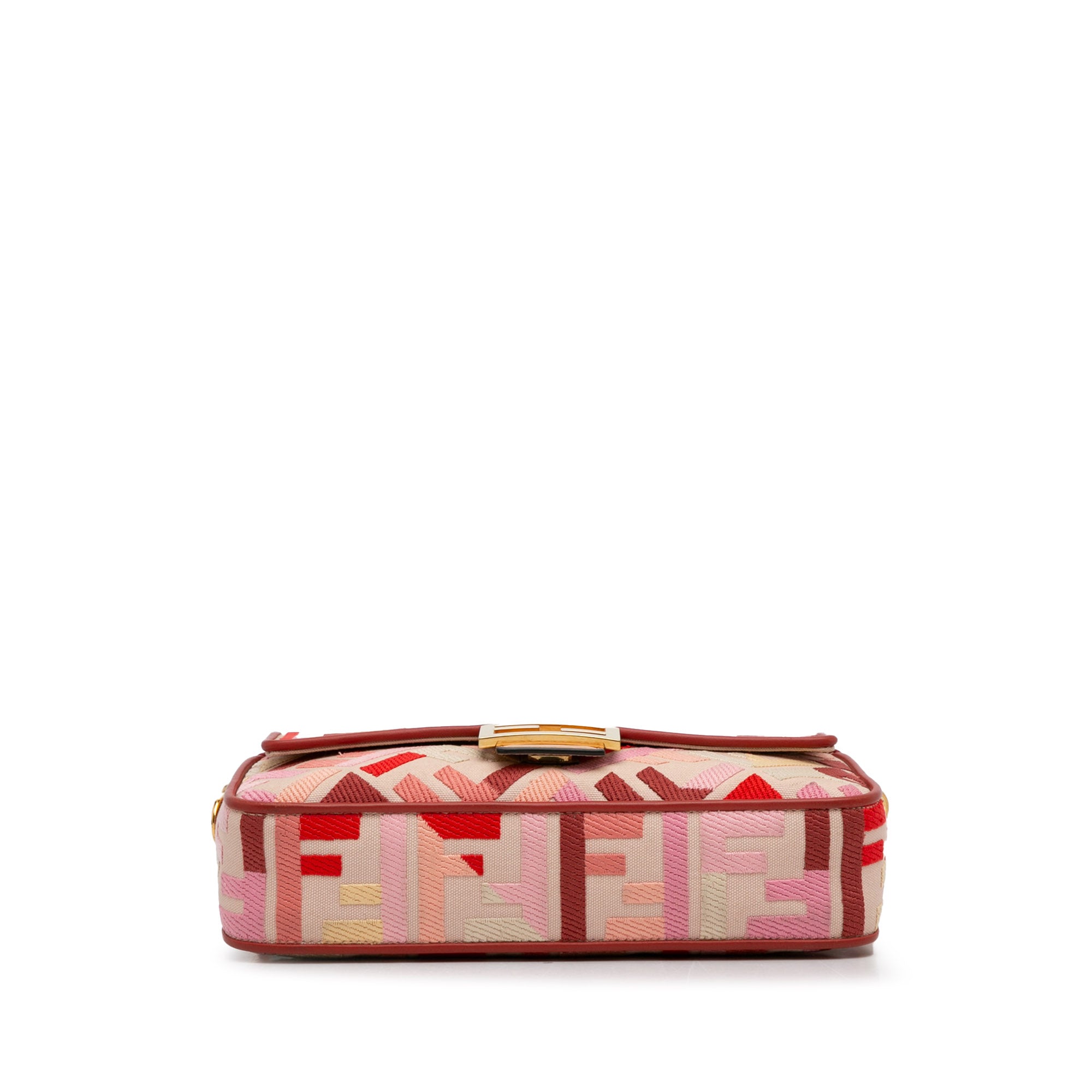 Fendi | Pre-Owned Zucca Embroidered Baguette Satchel | Pink