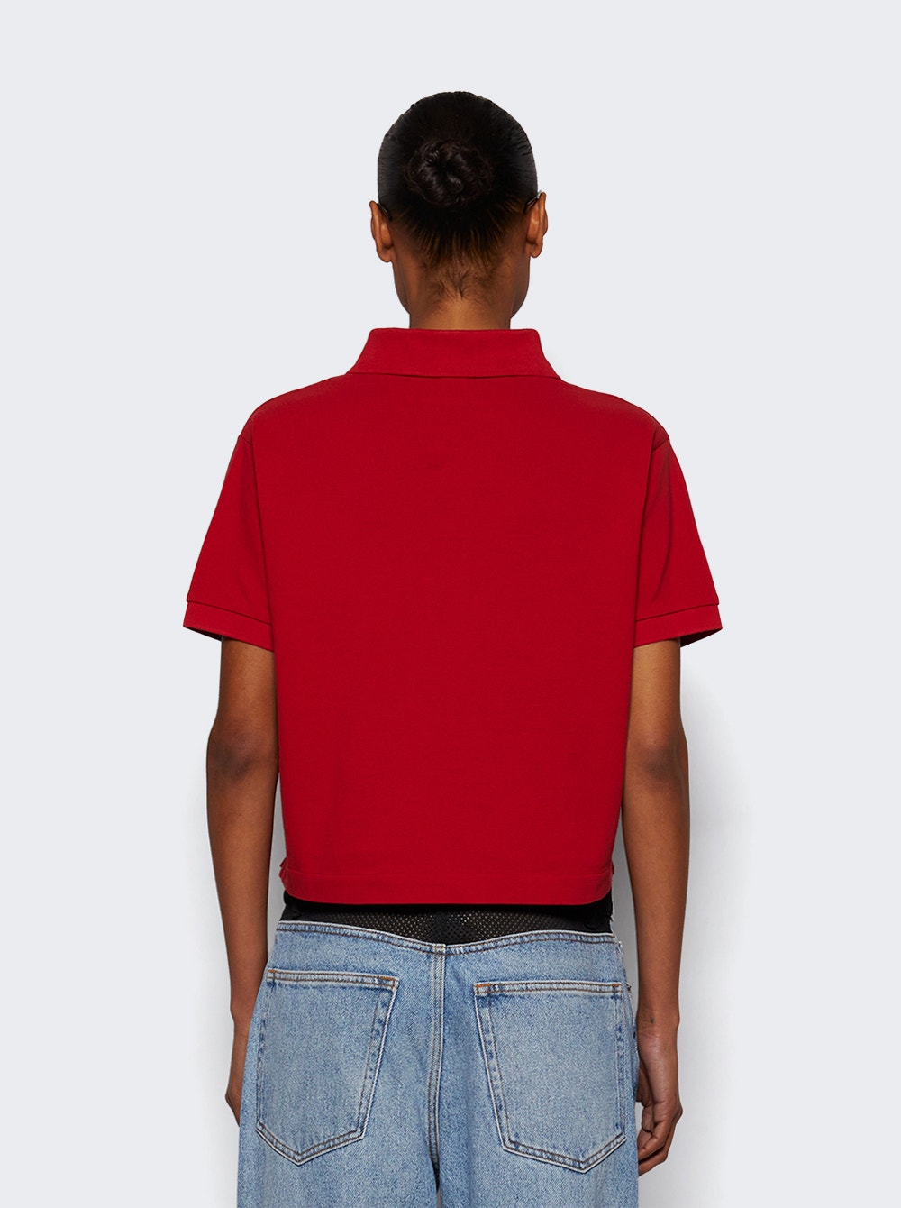 Women | Sporty & Rich | H&w Crest Pique Polo Shirt | Ruby