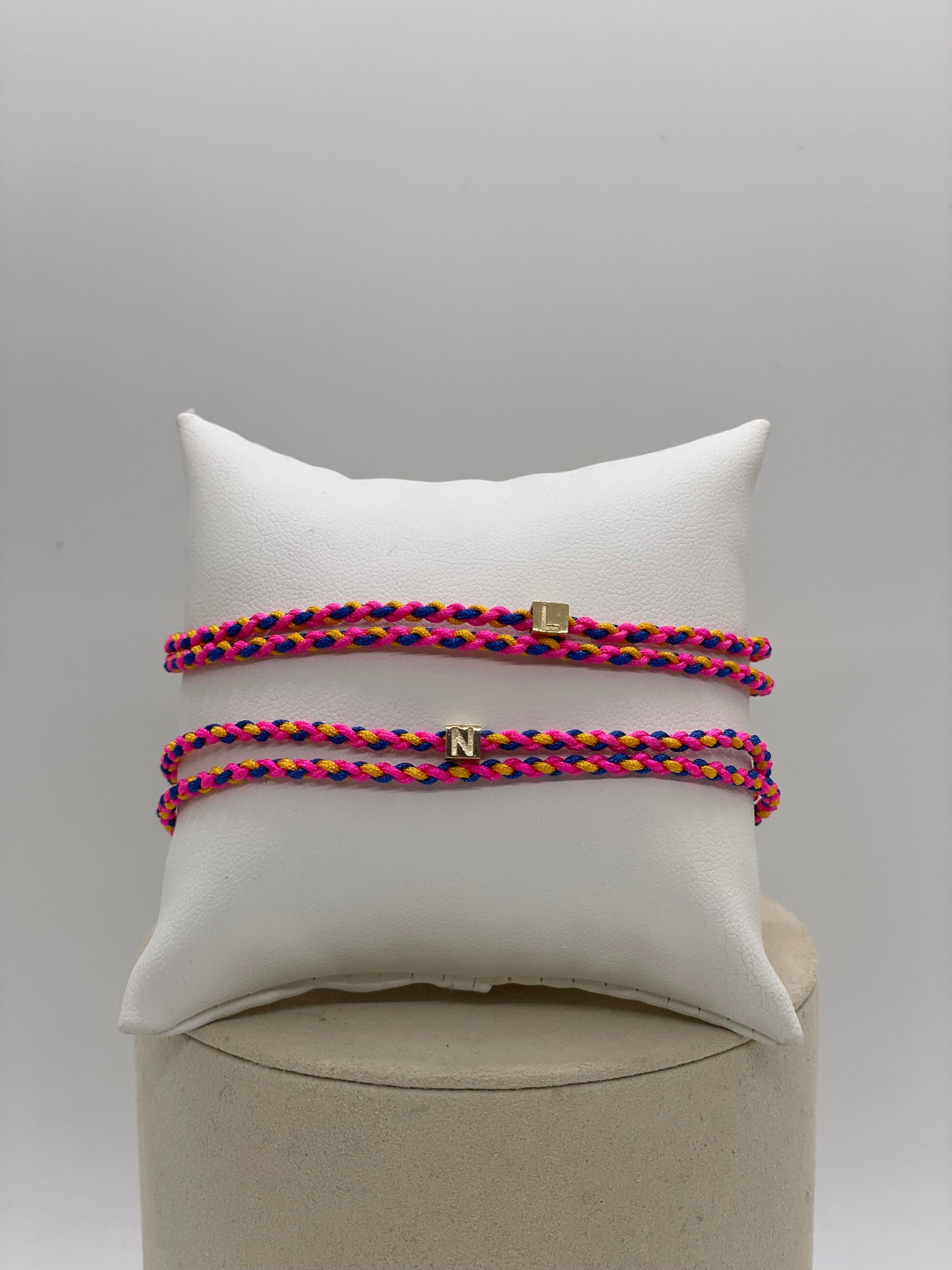 Mini Baby Block Initial Necklace | 14K Yellow Gold