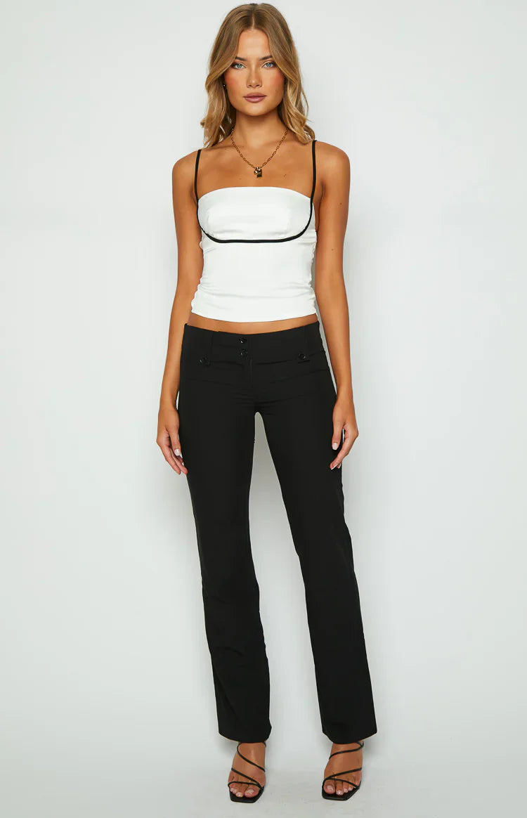 Tamra Low Back Top | White