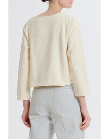 Tassel Tie Sweatshirt | Ivory