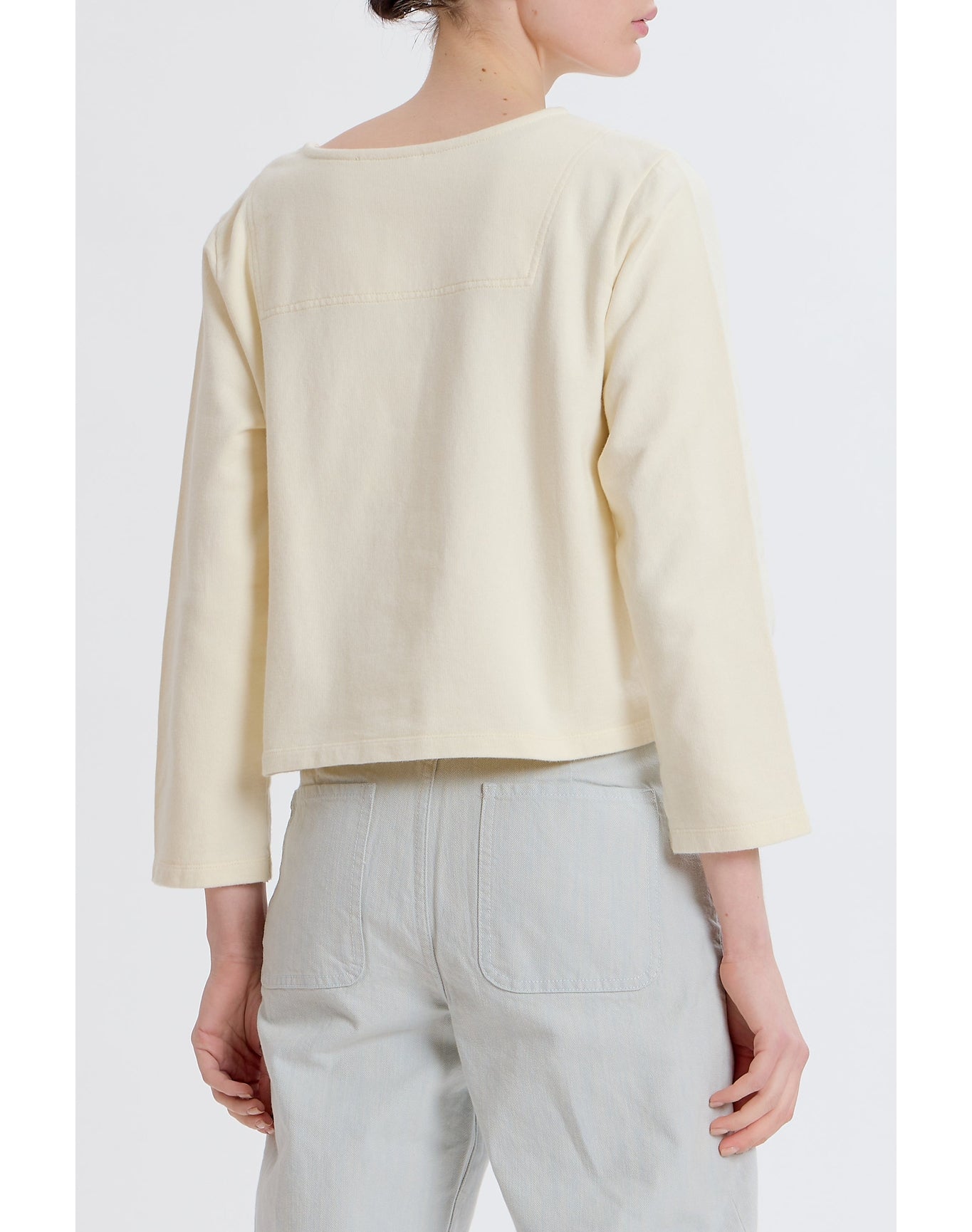Tassel Tie Sweatshirt | Ivory