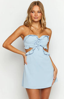 Tenley Strapless Mini Dress | Blue