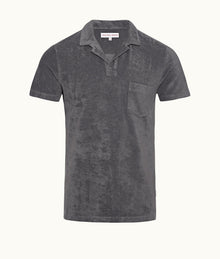 Terry Towelling Towelling Polo Shirt | Granite