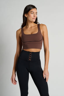 Strut This | The Charlie Crop | Coco/Black Piping