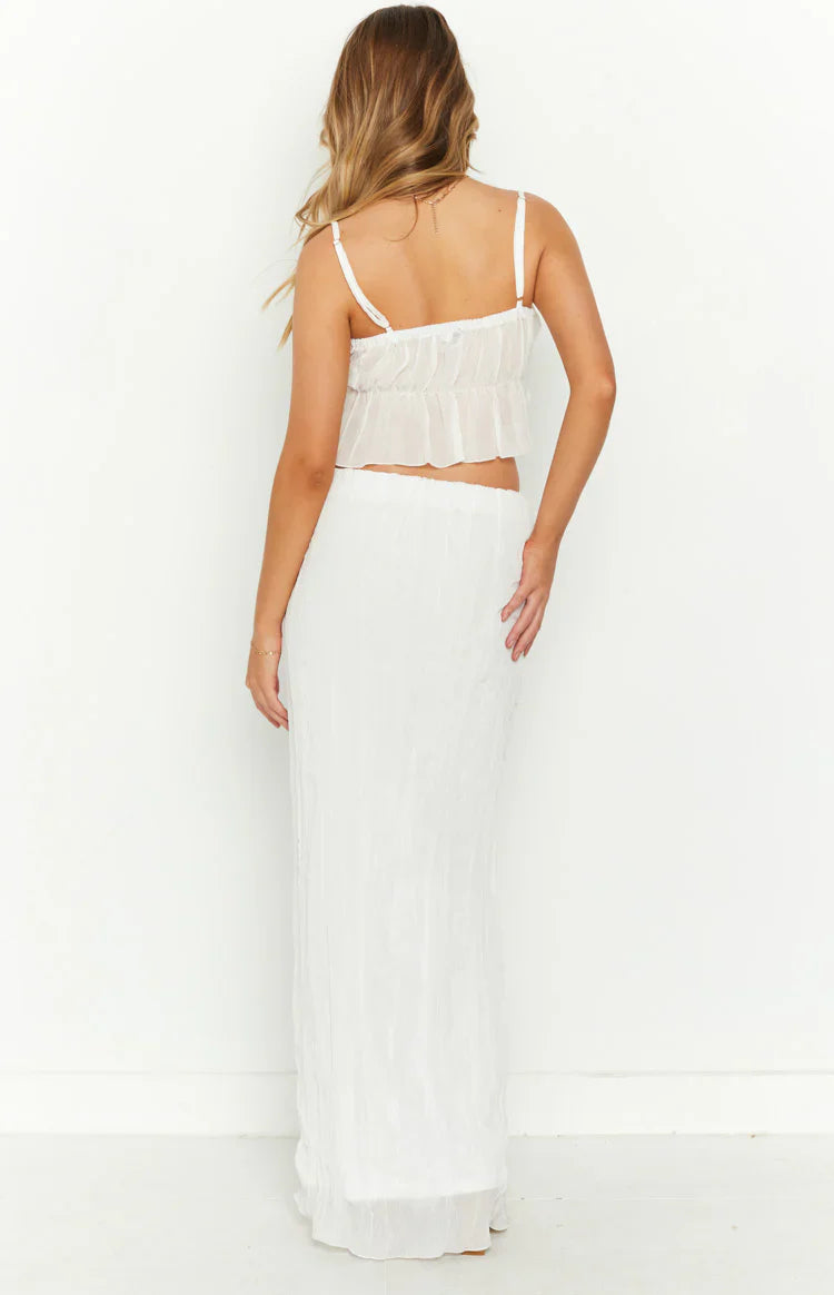 The Moment Maxi Skirt | White