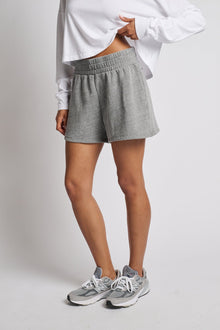 Year of Ours | The Pe Sweatshort | Light Heather Grey