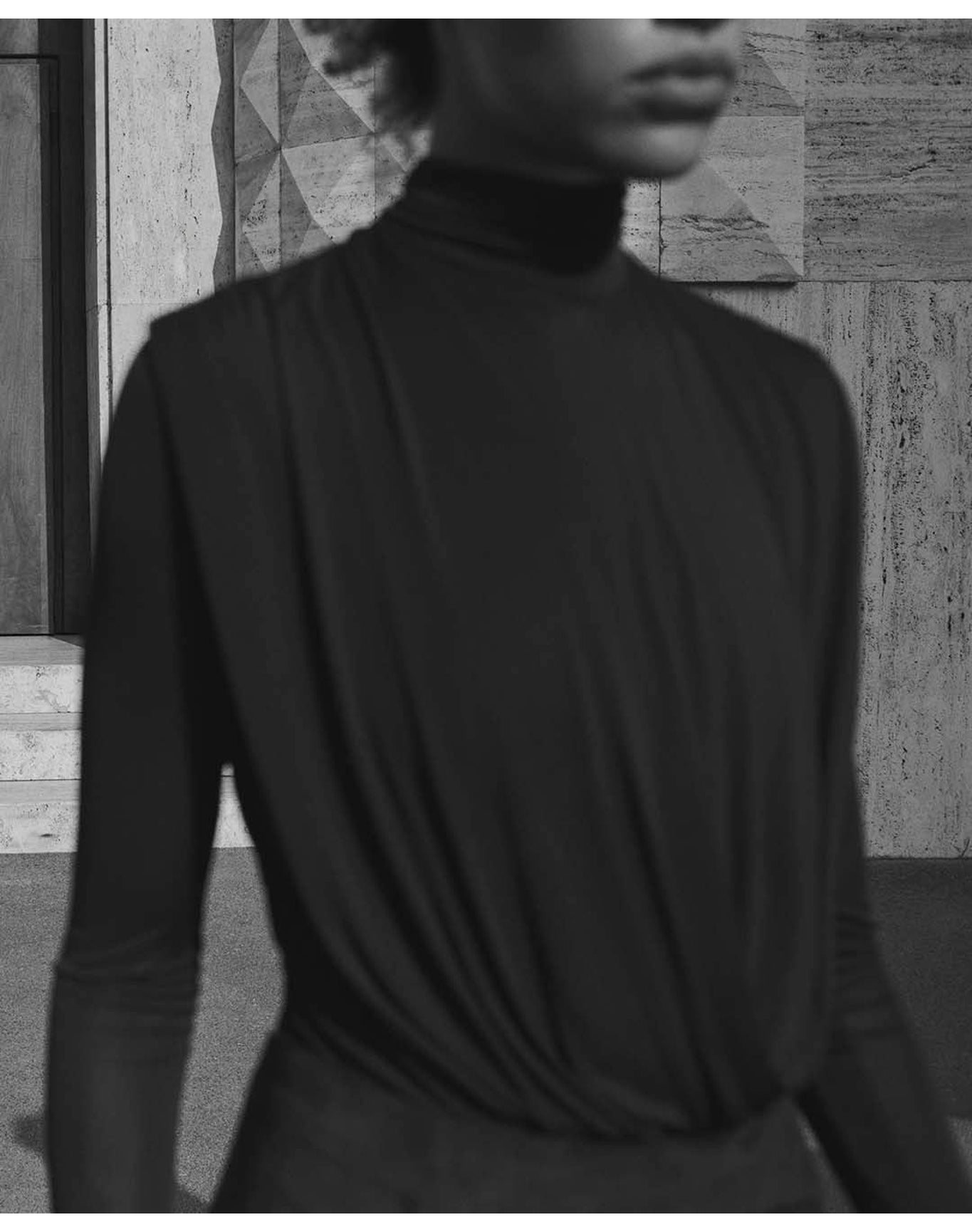 The Draped Jersey Dress | Black