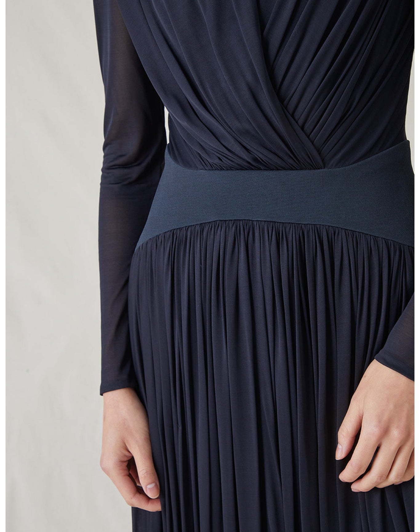 The Draped Jersey Dress | Dark Navy