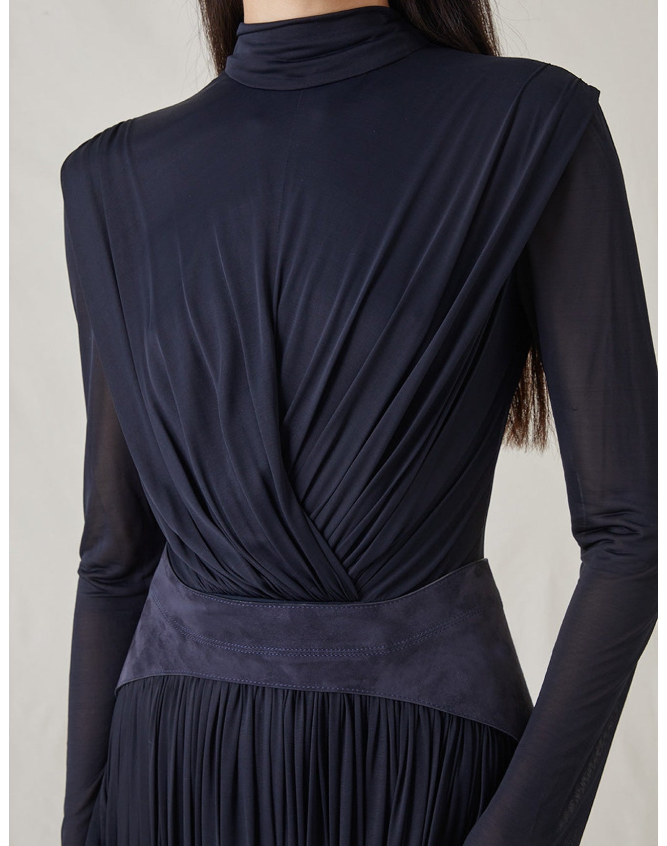 The Draped Jersey Dress | Dark Navy