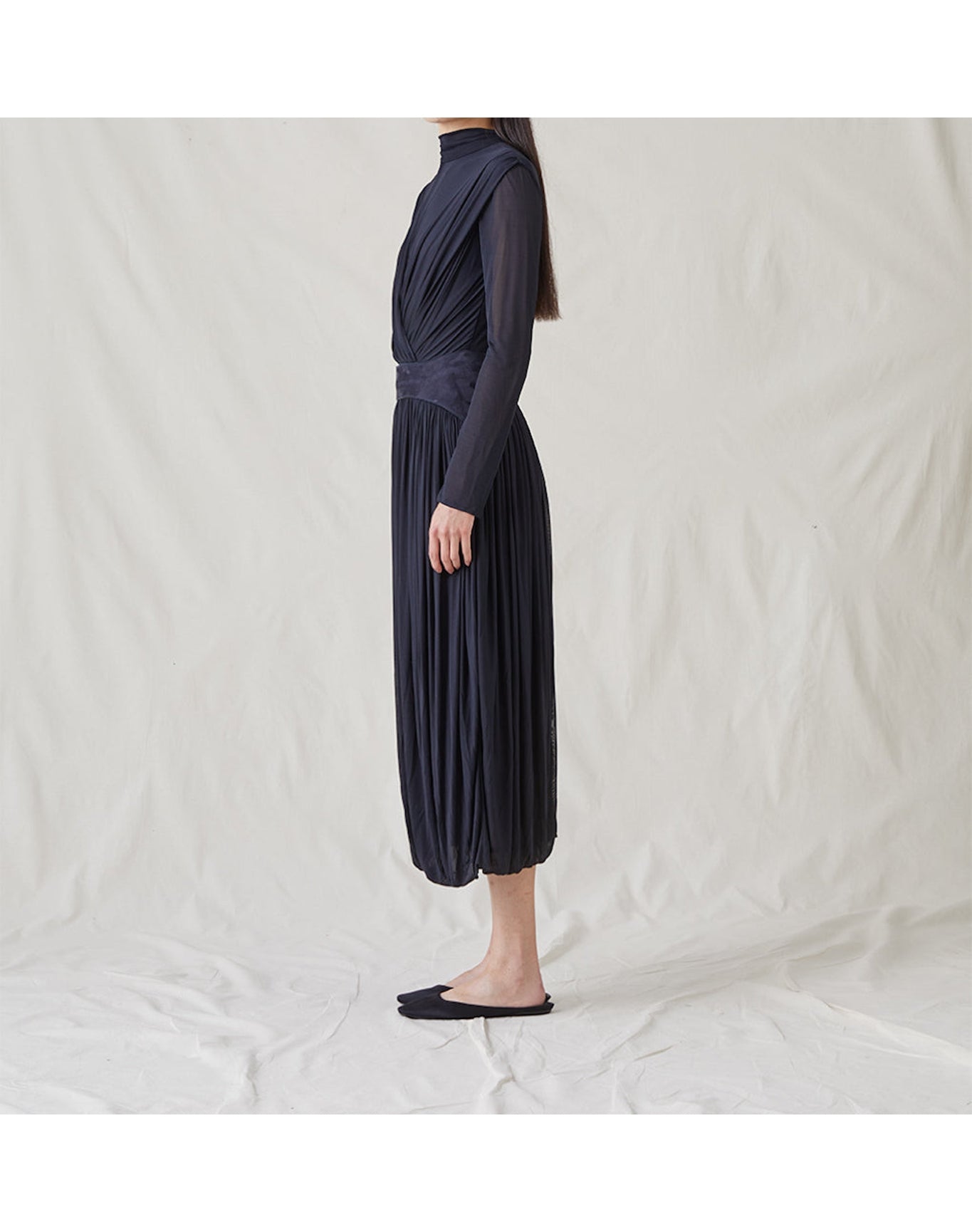 The Draped Jersey Dress | Dark Navy